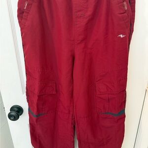 Red Cargo Pants with Logo